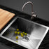 44 x 44cm Stainless Steel Kitchen Sink Basin Bowl Under/Top/Flush Mount Silver